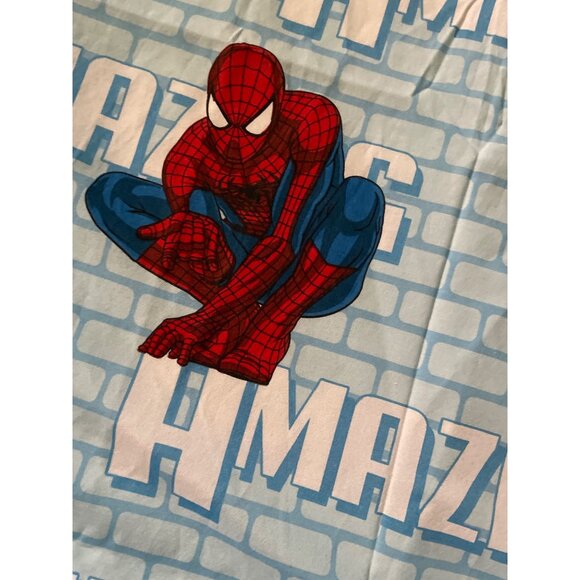 Marvel Kids Amazing Spider-Man 2 Twin Flat Sheet Cutter Blue & Red - Picture 11 of 15